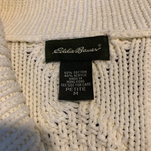Cozy, like new white sweater from Eddie Bauer - Picture 3 of 3